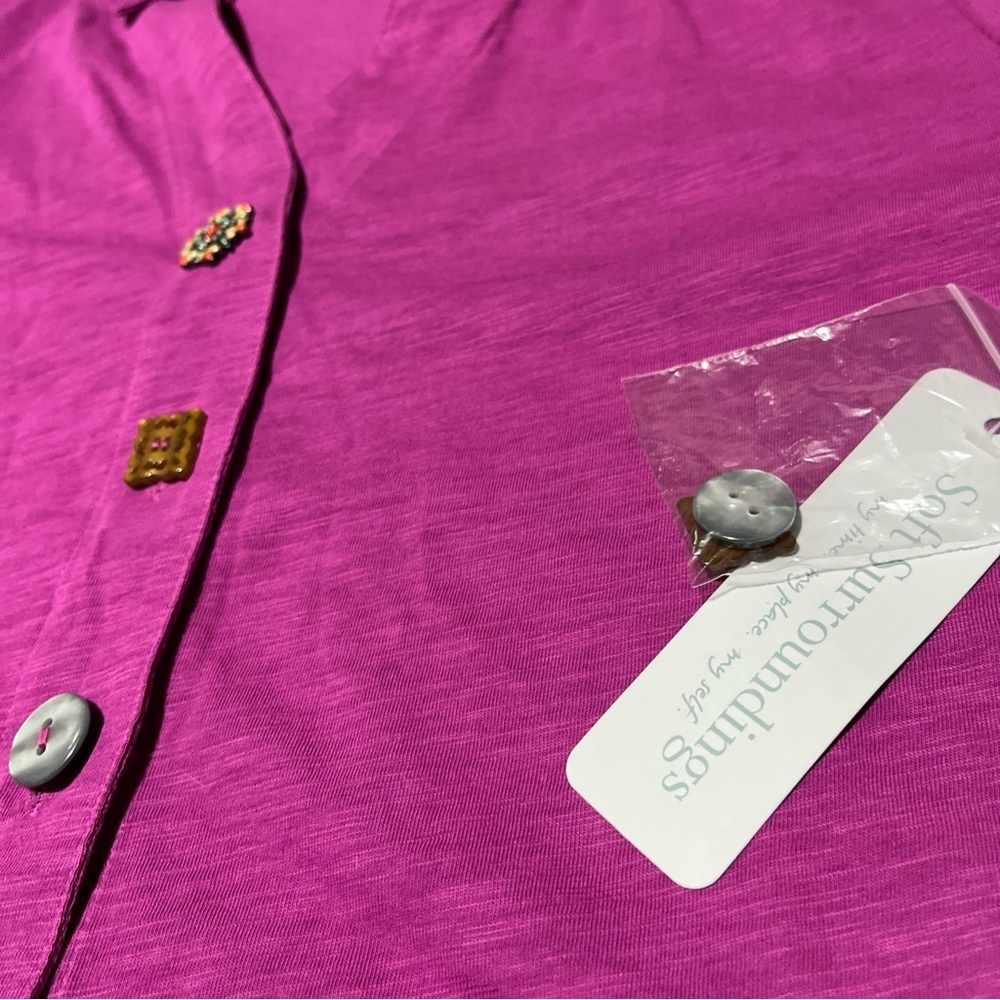 SOFT SURROUNDINGS NWT $99 Danielle Button Dress i… - image 8